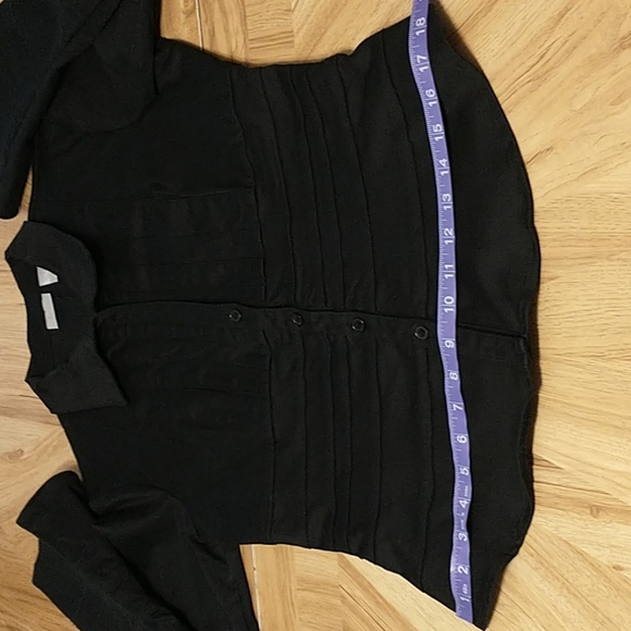 Spiegel Black Fit & Flare Tuxedo Blazer Top 10 - Picture 7 of 13